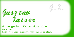 gusztav kaiser business card